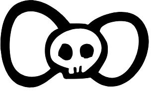 Hello Kitty Bow Tie Death Skull Coloring Pages