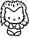 Hello Kitty Cheetara Thundercats Coloring Page