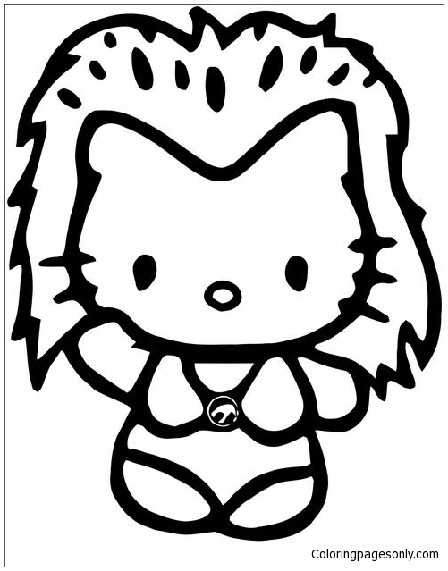 Hello Kitty Cheetara Thundercats Coloring Pages