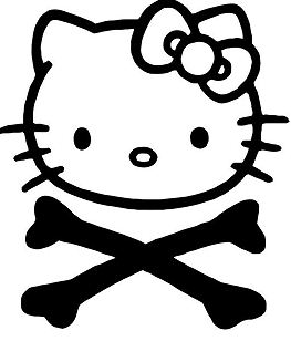 Coloriage hello kitty crossbones