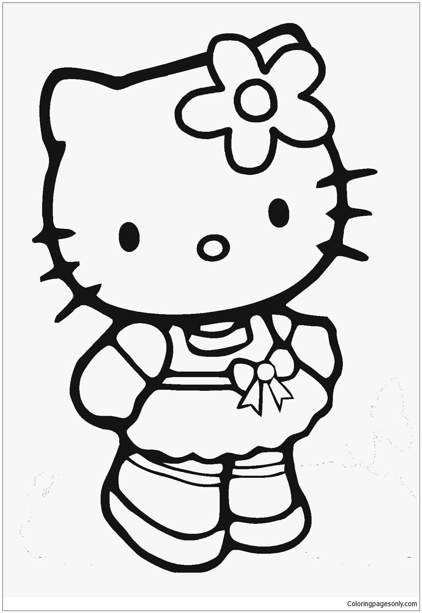 Hello Kitty Cute 20 Coloring Pages   Cartoons Coloring Pages ...