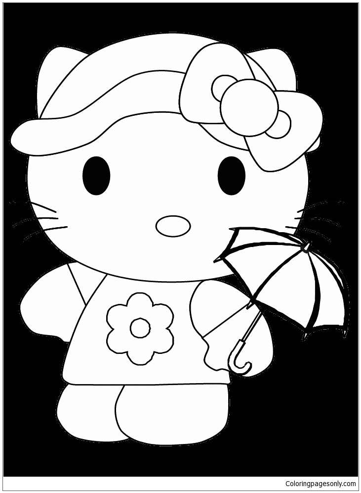 Hello Kitty Cute 5 Coloring Pages