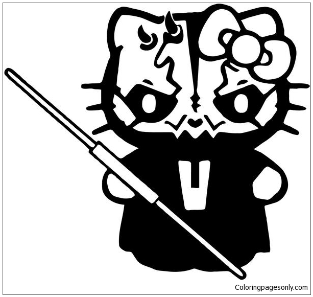 Hello Kitty Darth Maul Coloring Pages