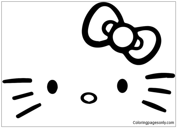 hello kitty face outline