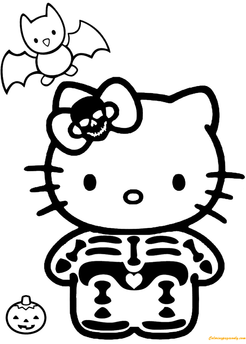Hello Kitty Halloween-skelet van Halloween Hello Kitty