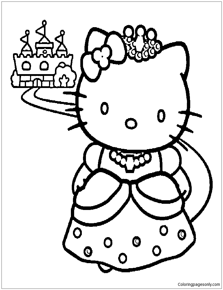 Hello Kitty Heart Coloring Pages - Cartoons Coloring Pages - Coloring