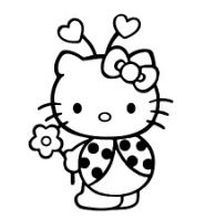 Hello Kitty and Papa Coloring Page - Free Coloring Pages Online