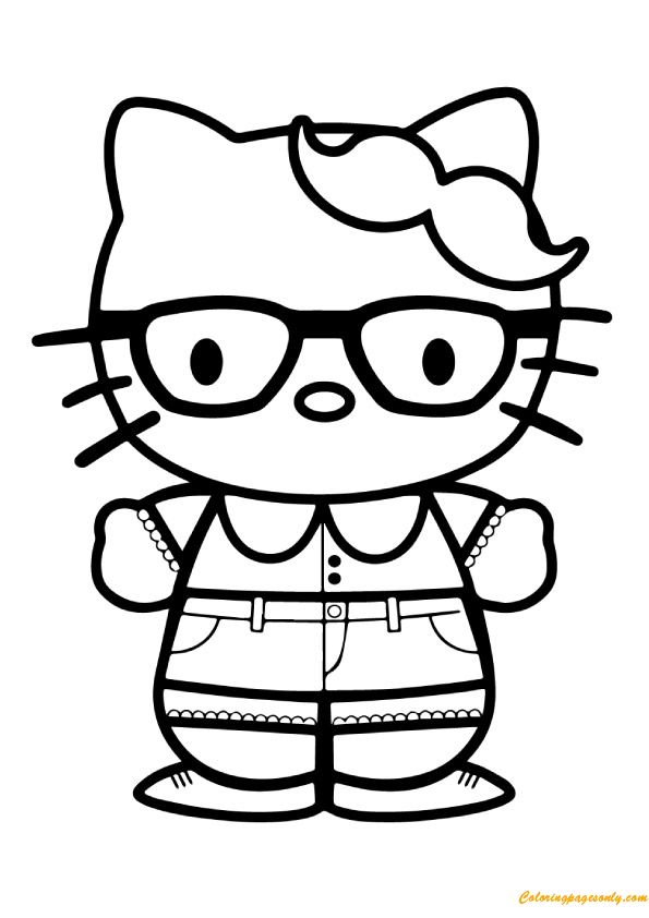 Hello Kitty Kid Coloring Pages