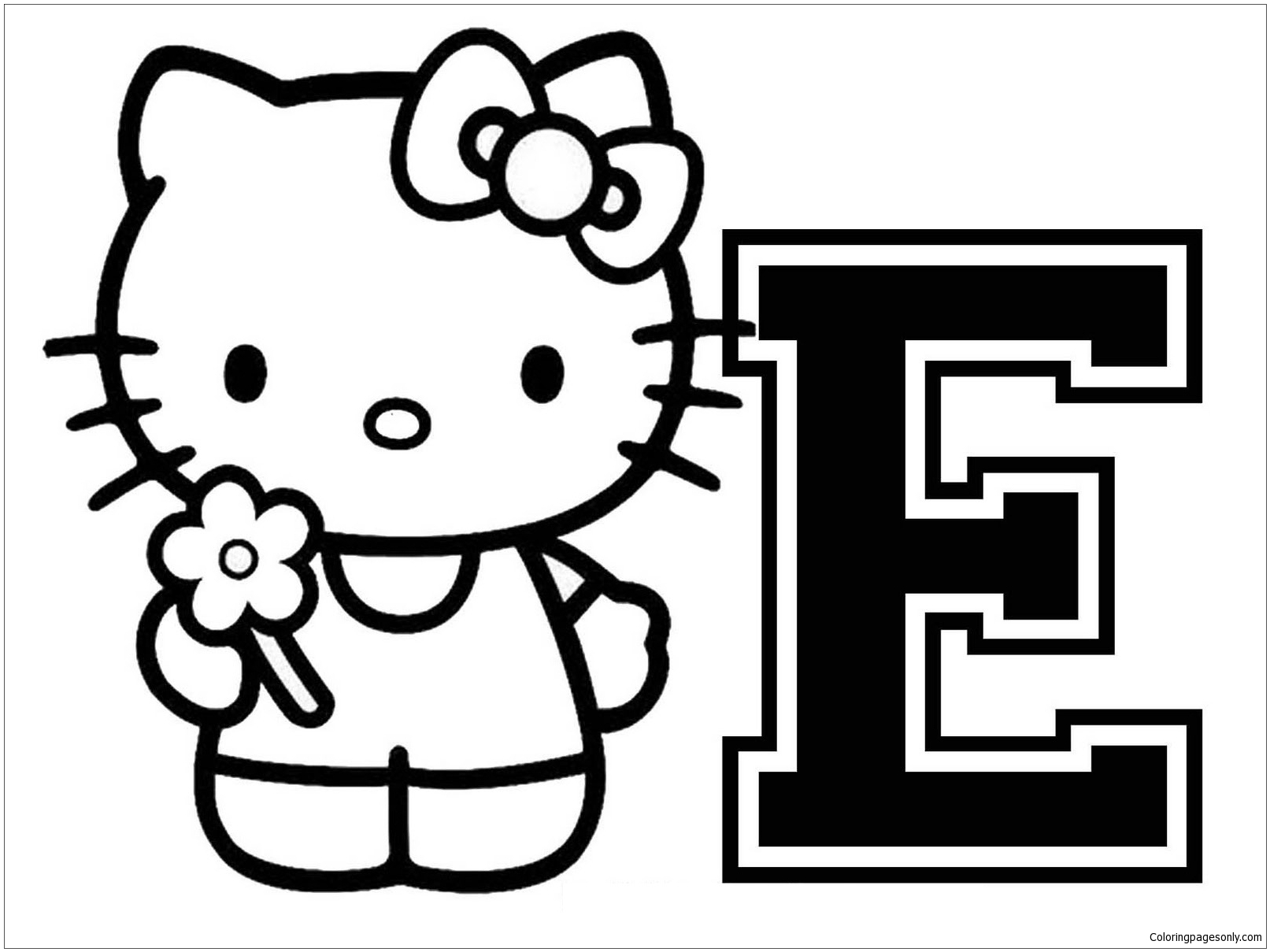 Hello Kitty 的字母 E 来自 Hello Kitty