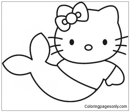 Hello Kitty Little Mermaid Coloring Pages - Cartoons Coloring Pages ...