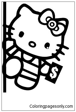 Hello Kitty Pole Dancing Coloring Pages