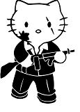 Hello Kitty Scarface Coloring Page