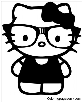 Hello Kitty School Teacher Coloring Page