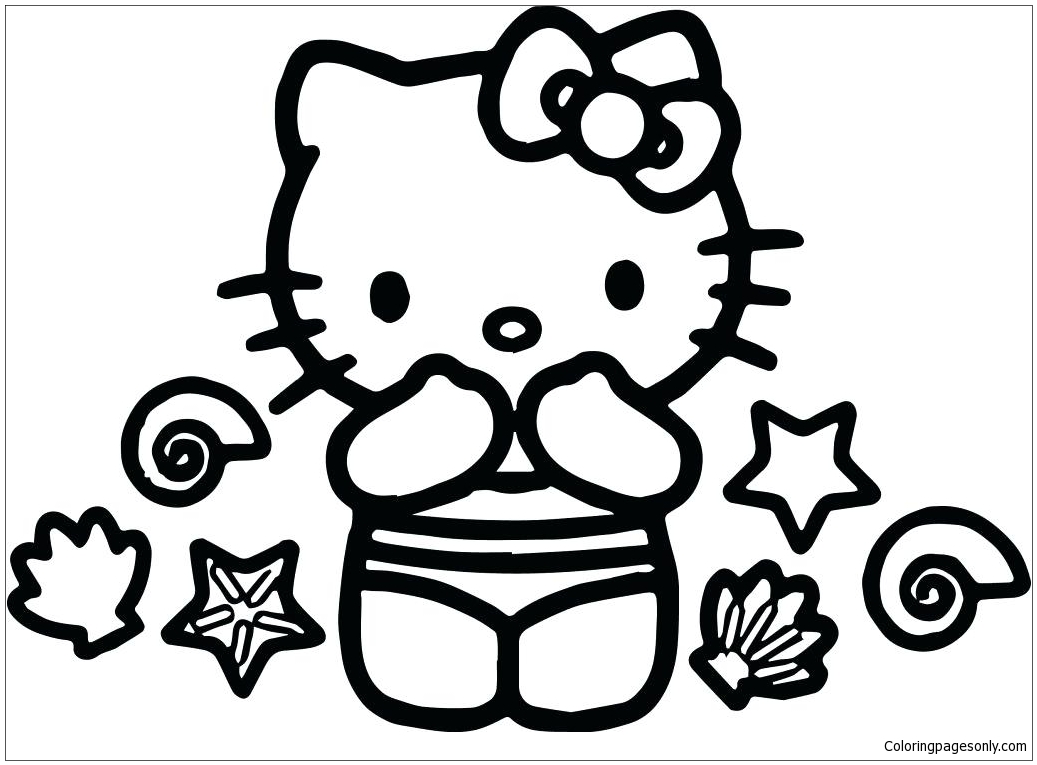 Unicorn Hello Kitty Coloring Pages More Cartoon Characters Coloring 