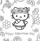 Hello Kitty Valentine 1 Coloring Pages
