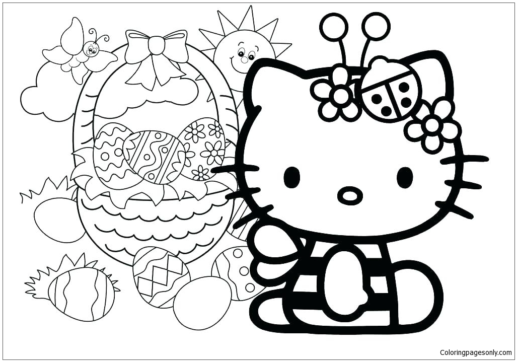 Hello Kitty с пасхальными яйцами 1 из Hello Kitty