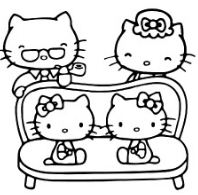 hello kitty and face mask coloring page free coloring pages online