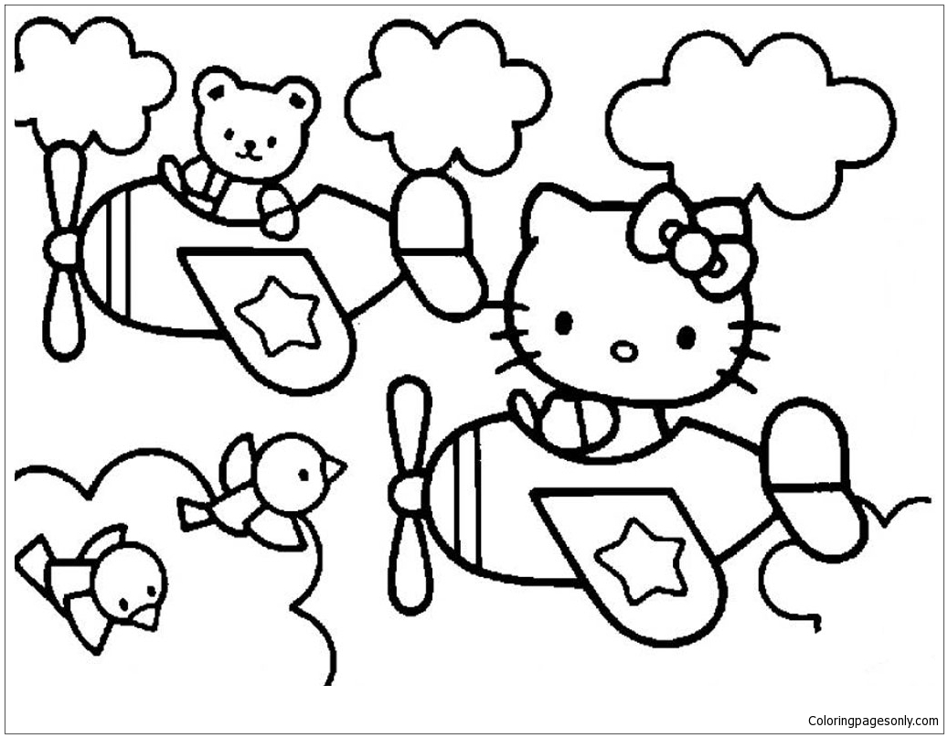 Hello Kitty With Her Friends 20 Coloring Pages   Cartoons Coloring ...