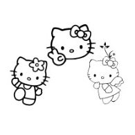 Hello Kitty Met Haar Vrienden Kleurplaat