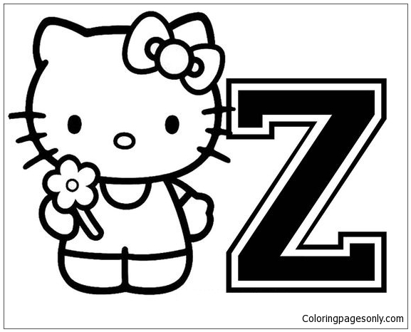 Hello Kitty avec la lettre Z de Hello Kitty