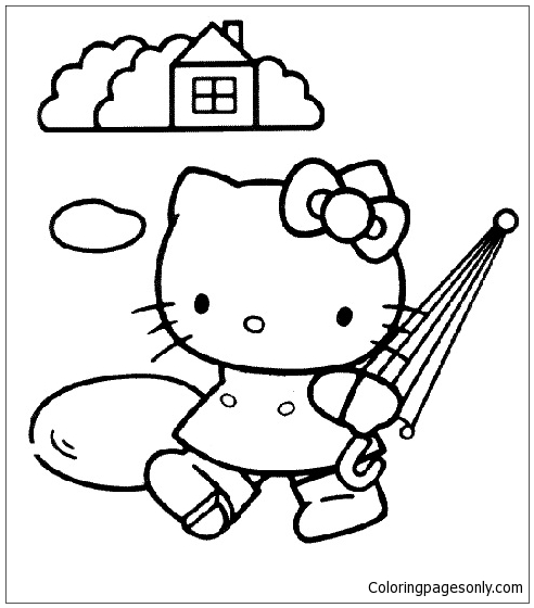Hello Kitty mit Regenschirm 1 von Hello Kitty