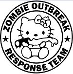 Hello Kitty Zombie Outbreak Response Team Coloring Page