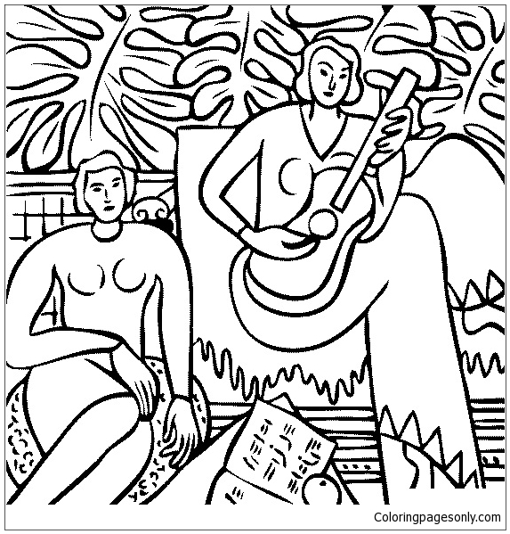 Henri Matisse – La Musique Coloring Page