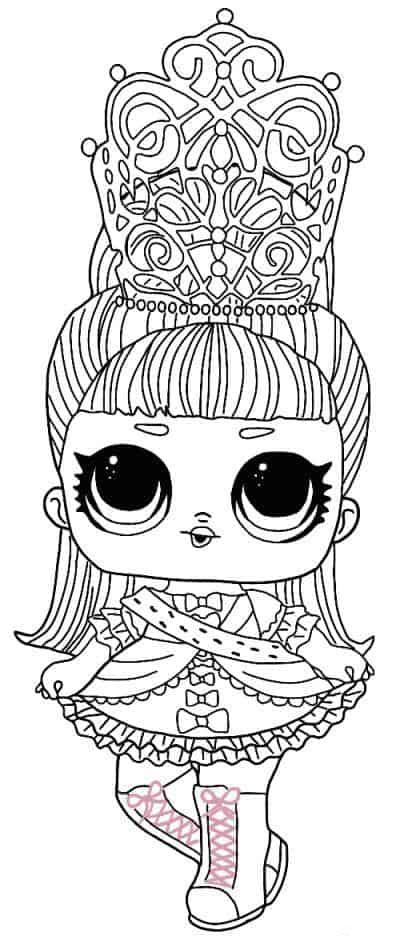 Lol Suprise Doll Her Majesty Coloring Pages