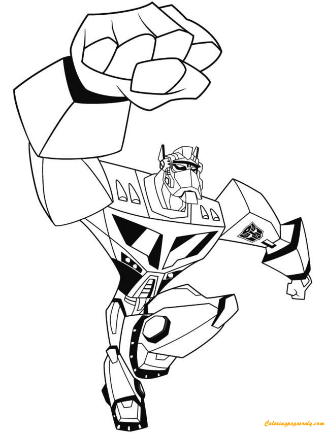 Hero Transformers Optimus Prime Coloring Page Free Printable Coloring