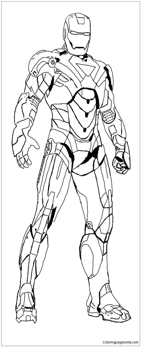 Heroes Iron Man Coloring Pages - Avengers Coloring Pages - Coloring