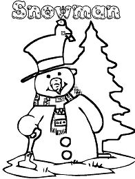 Holiday Of Snowman Coloring Pages