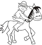 Horse And Cowboy Coloring Pages