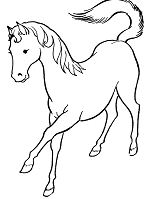 Horse Beautiful Coloring Page