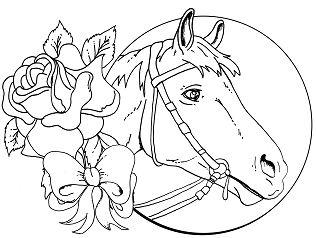 Horse for Girls Coloring Page
