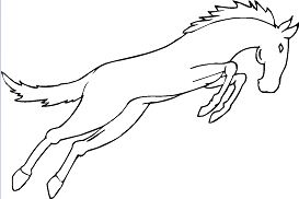 Horse Jumps Coloring Page