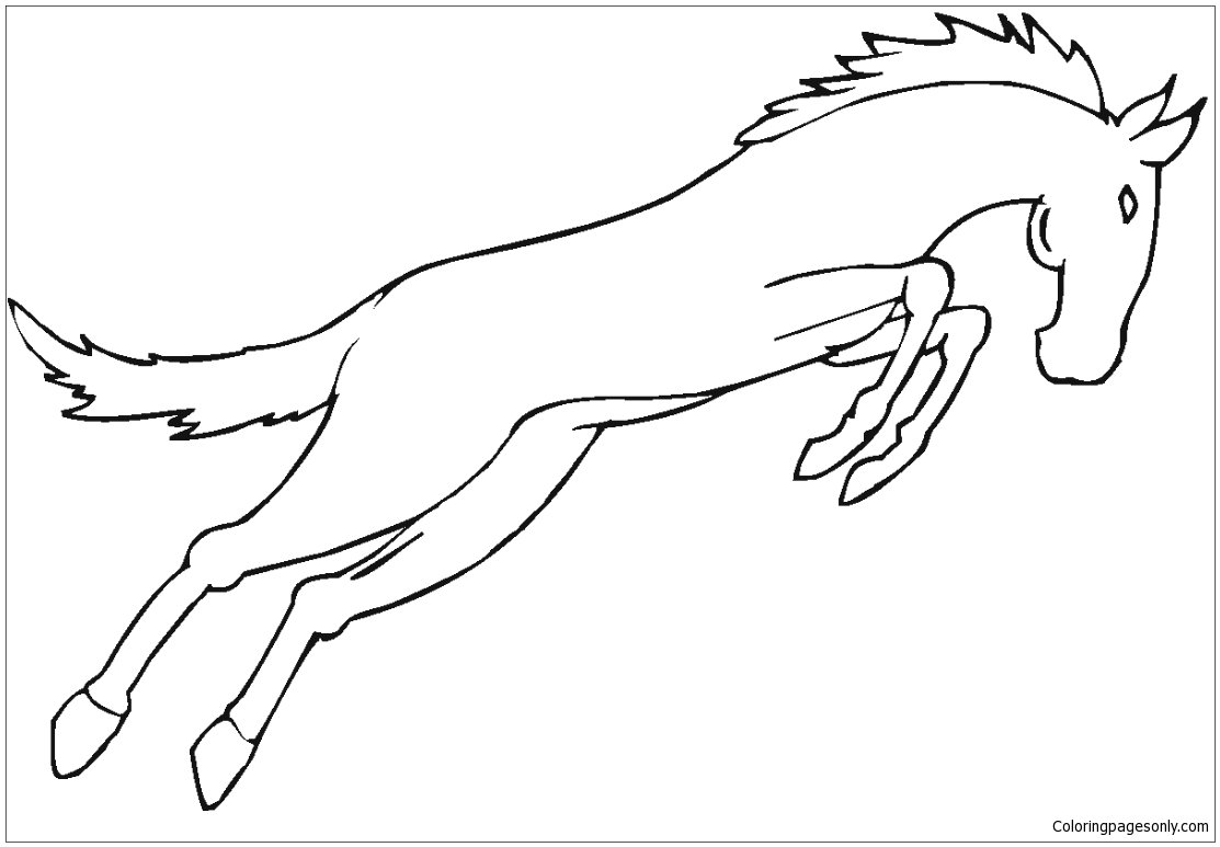 Download Horse Jumps Coloring Page - Free Coloring Pages Online