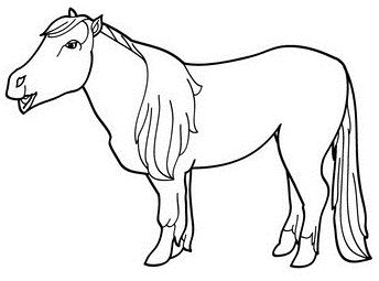 Horse Picture 2 Coloring Page