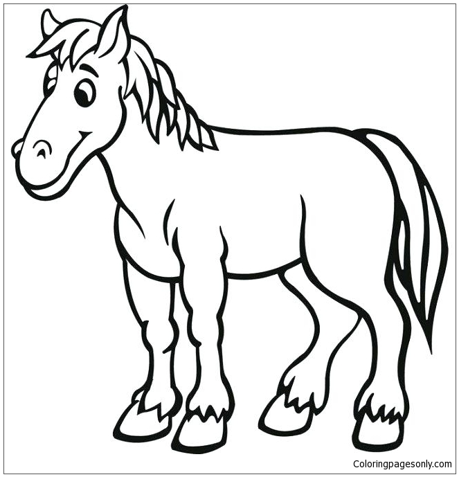Horse Picture For Preschool Coloring Pages
