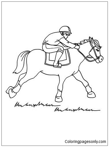 horse racing coloring page  free coloring pages online