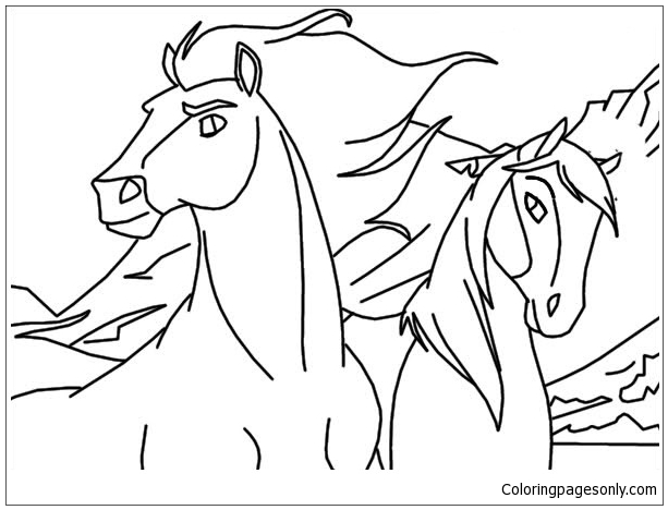 Horse Spirit Coloring Page