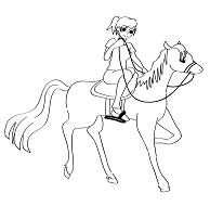 Horseback Riding Coloring Pages