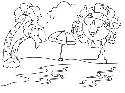 Hottest Summer Time Coloring Page