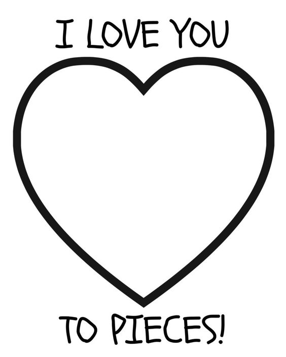 I Love You Pieces Coloring Pages