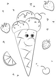 Ice Cream Character Coloring Pages
