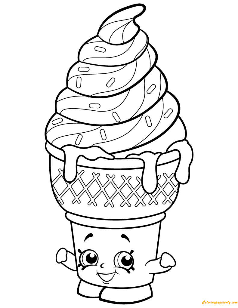 Ice Cream Dream Shopkin Season 2 Coloring Page