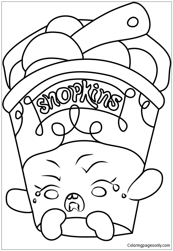 Ice Cream Dream Shopkins Coloring Pages - Toys and Dolls Coloring Pages