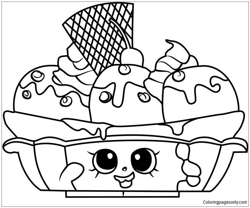 Ice Cream Shopkins 1 Coloring Pages
