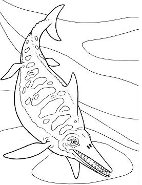 ichthyosaurus dinosaur 1 coloring pages  dinosaurs