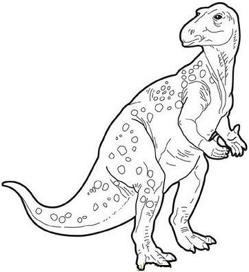 Iguanodon Dinosaur 2 Coloring Page