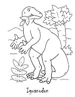 Iguanodon Dinosaur 3 Coloring Page